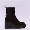 Marco Moreo Liege Front Zip Wedge Boot - Brown Suede